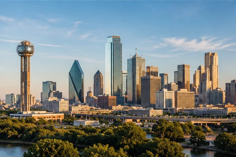 Dallas skyline illustration